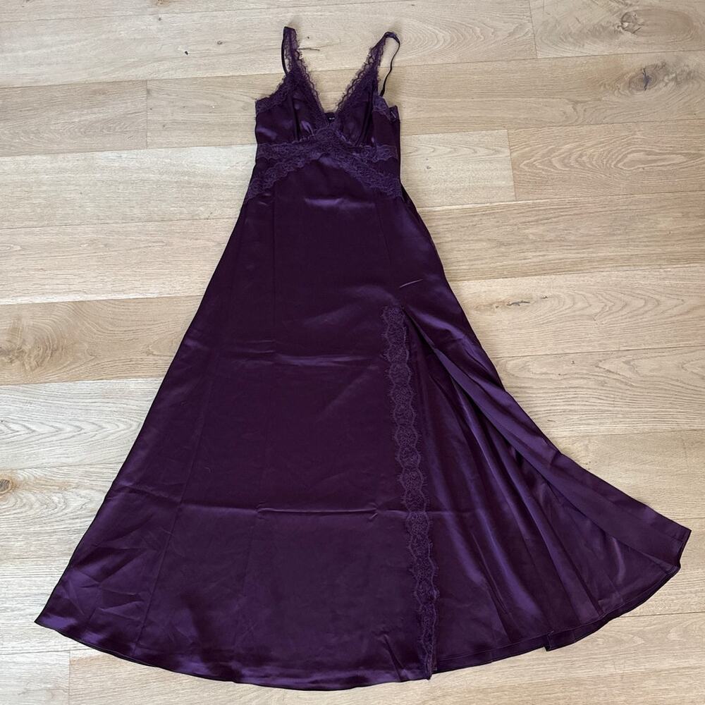 Guess by Marciano Maxi Dress Lace Trim Size US2 Purple